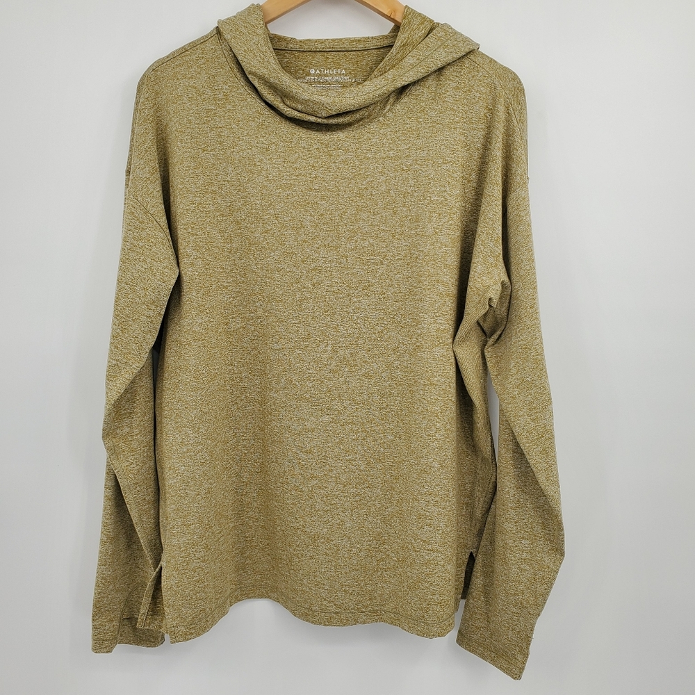 ◇◇ Athleta Uptempo II Hoodie Sweatshirt Heather Sage Green Size Large